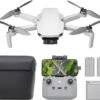 DJI Mini 4K Fly More Combo drone with remote controller, 3 batteries, charging hub, and carrying bag